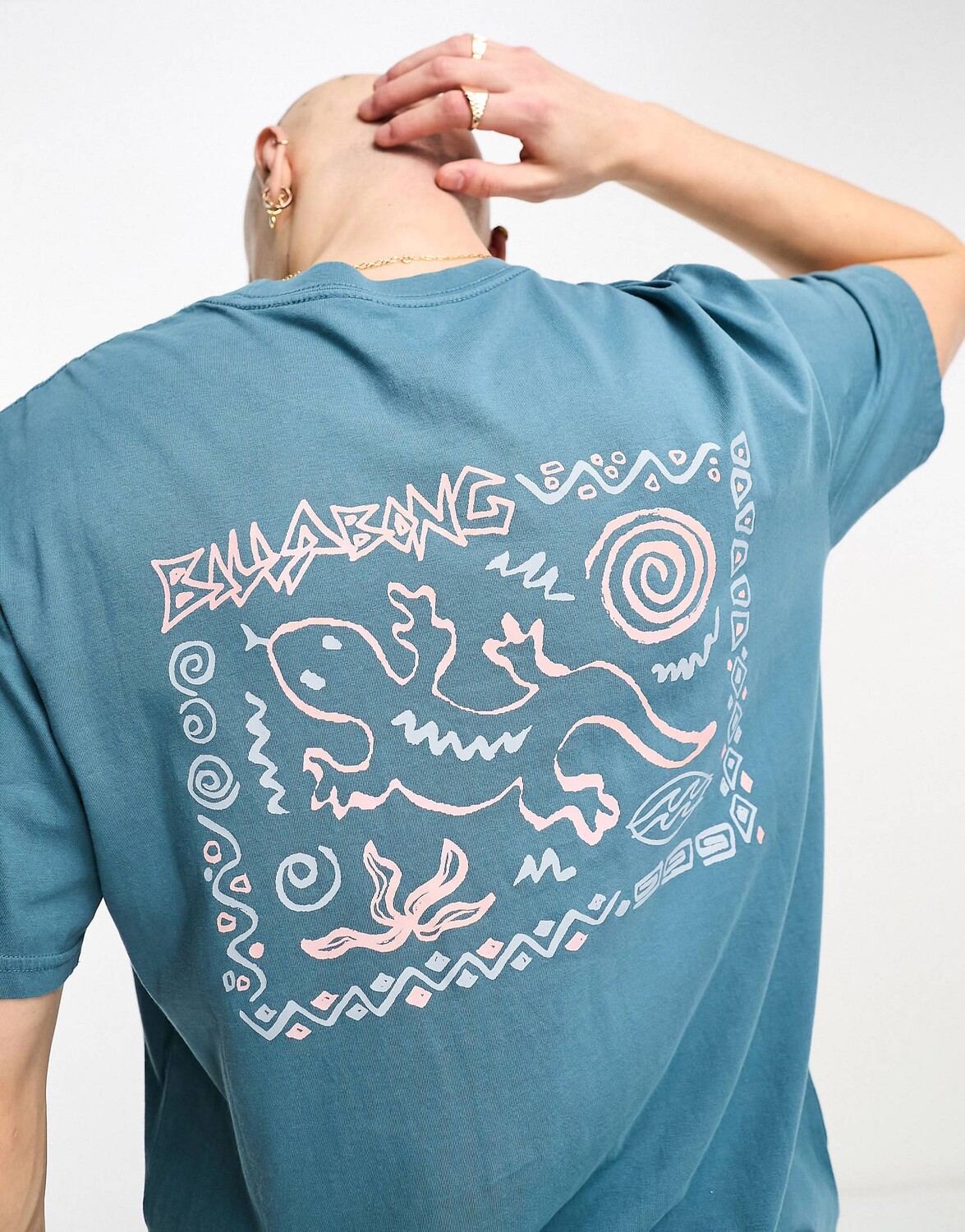 

Синяя футболка с отражающим эффектом Billabong, Синий