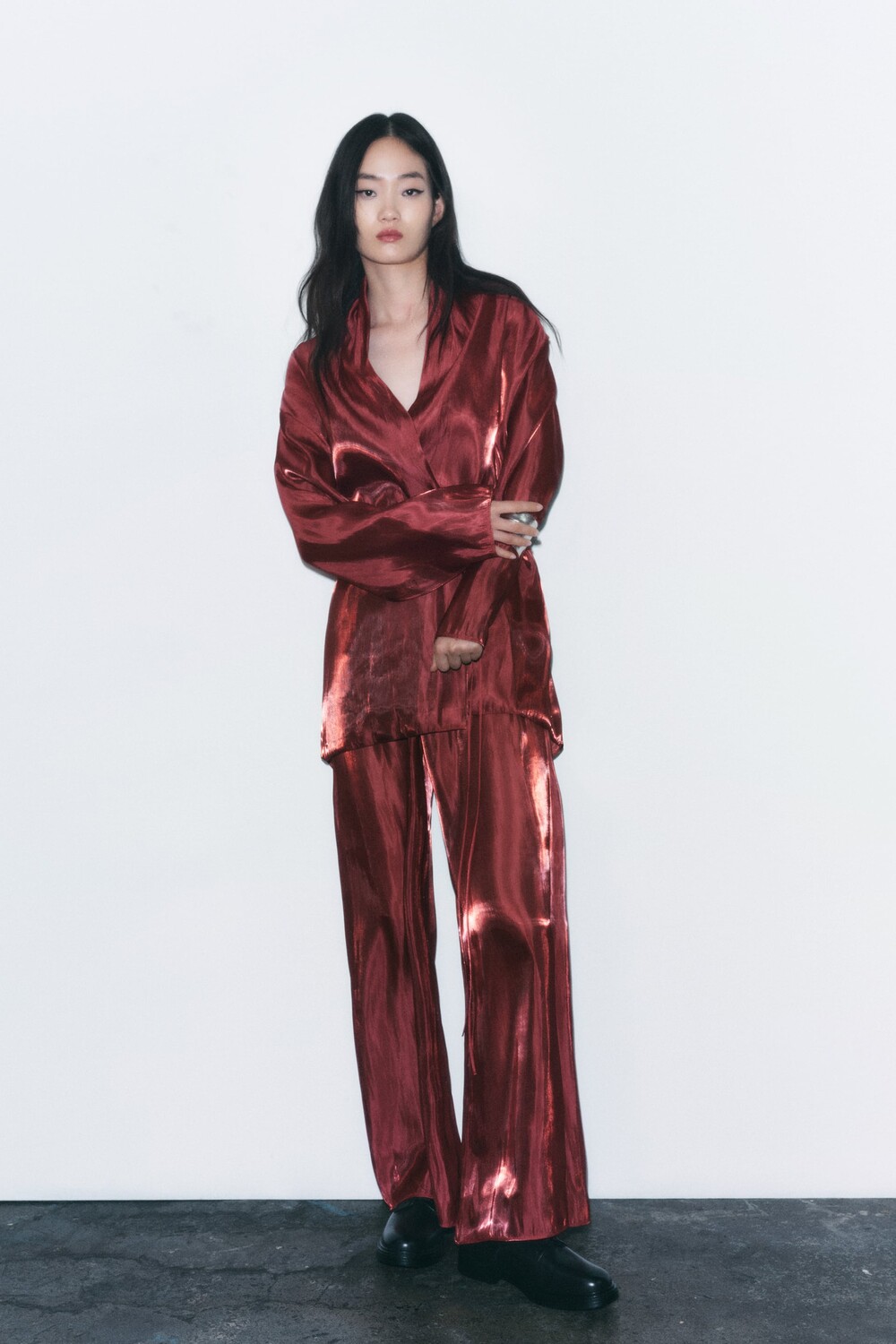 

Брюки Zara, кирпич, Коричневый