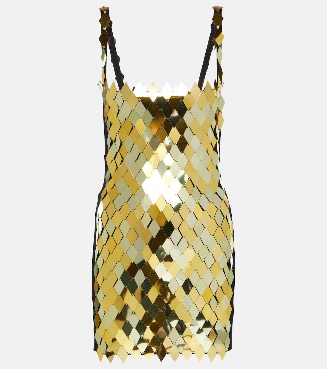 Декорированное мини-платье rue The Attico, золото мини юбка rue the attico