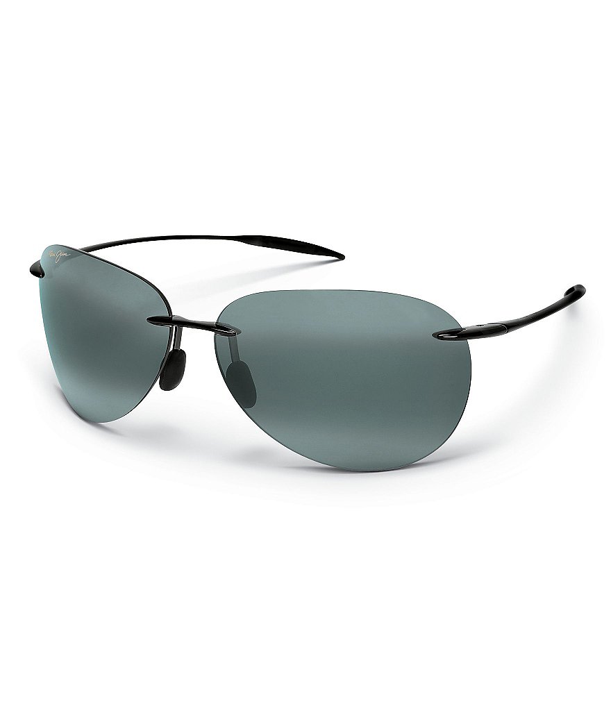 Солнцезащитные очки Maui Jim Sugar Beach PolarizedPlus2 без оправы, 62 мм, черный