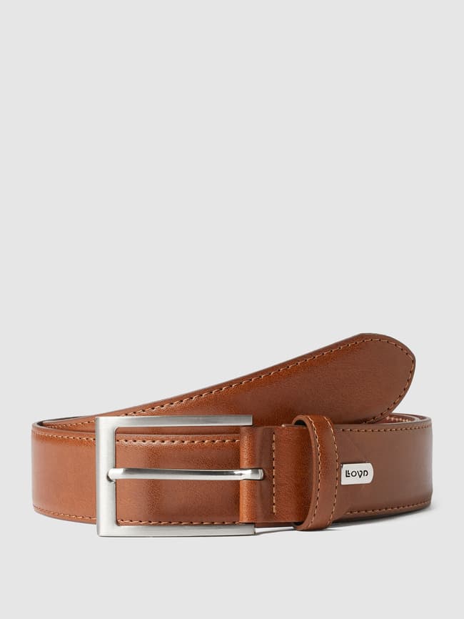 Кожаный ремень с пряжкой Lloyd Men's Belts, коньячный цвет