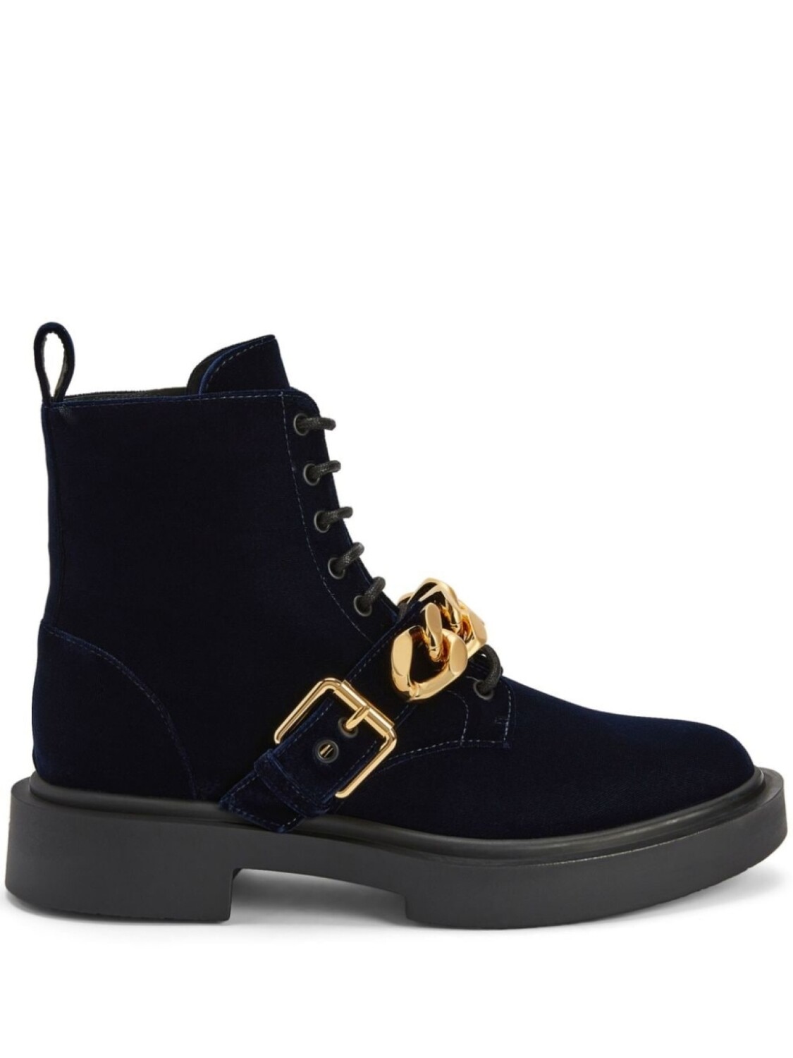 

Бархатные ботинки Adric на шнуровке Giuseppe Zanotti, синий