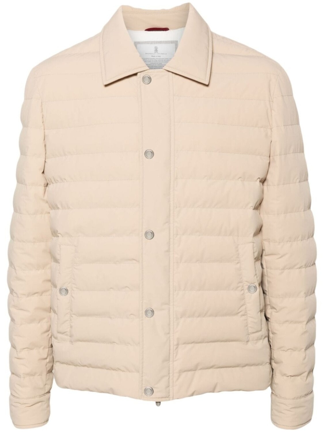 

Brunello Cucinelli куртка-пуховик из тафты, нейтральный цвет