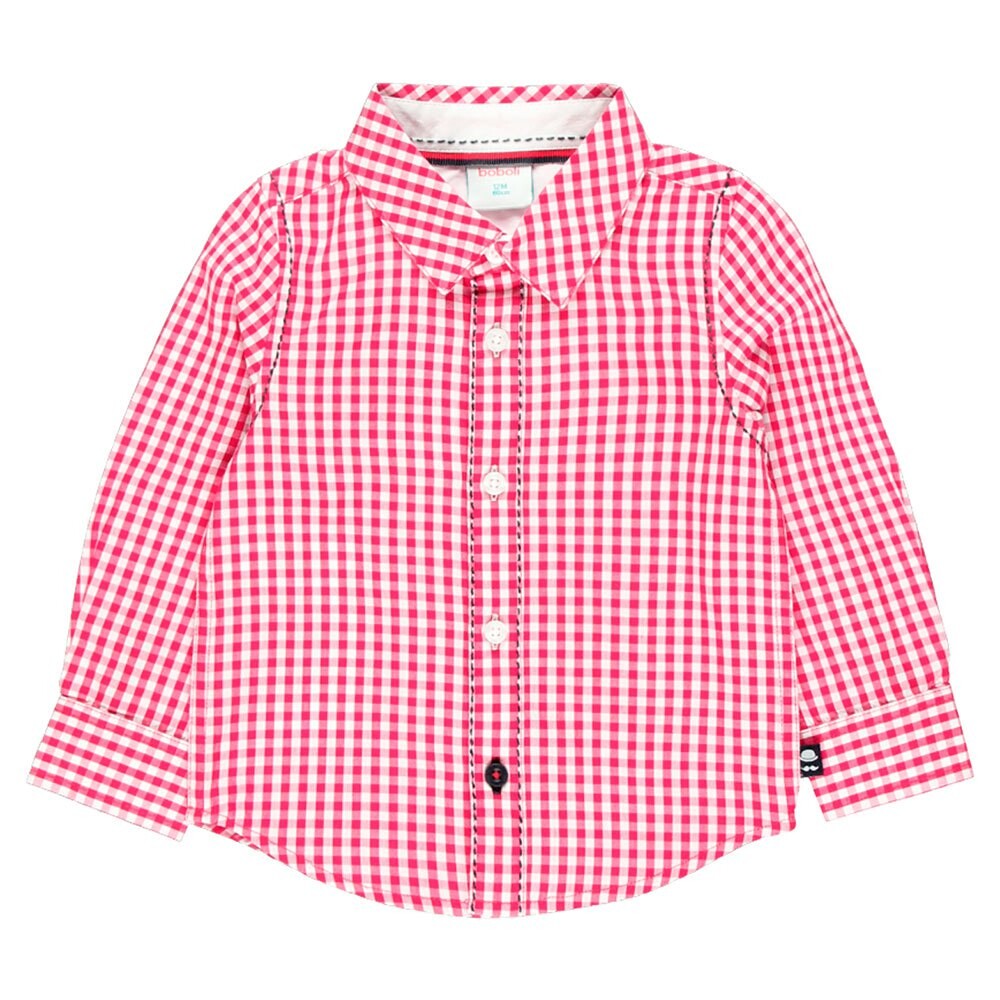 

Рубашка с длинным рукавом Boboli Popelín Vichy Pictures, розовый
