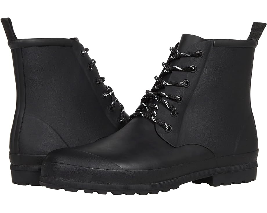 Ботинки Madewell The Lace-Up Lugsole Rain Boot, реальный черный