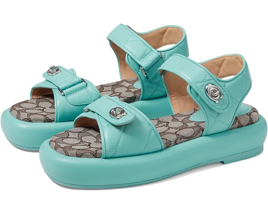 

Сандалии COACH Peyton Leather Sandal, синий
