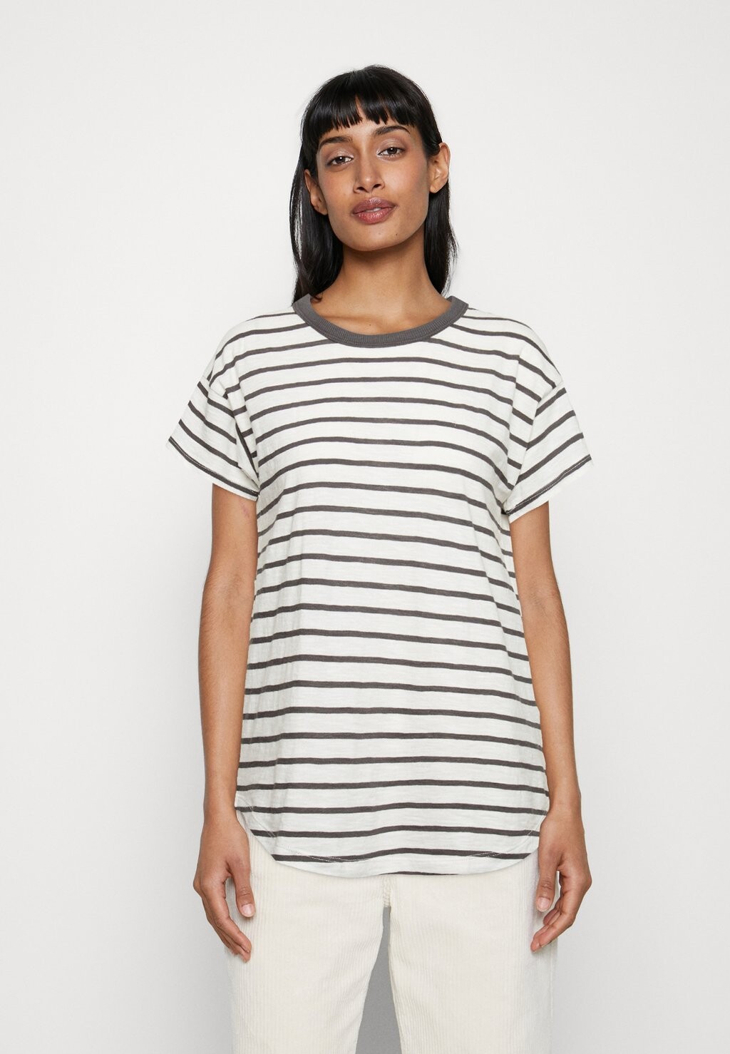 

Футболка с принтом Madewell, черно-белый, Черный