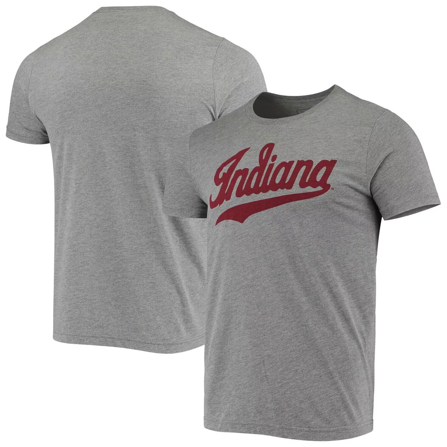 

Мужская футболка Homefield Heathered Grey Indiana Hoosiers Vintage Script Tri-Blend