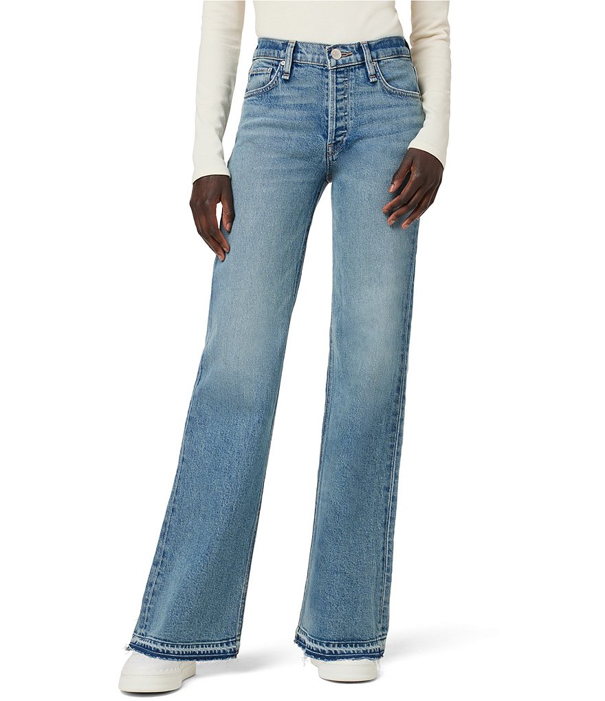 Hudson Jeans Широкие джинсы Rosie с высокой посадкой, синий широкие джинсы с высокой посадкой nermorosa joe s jeans синий