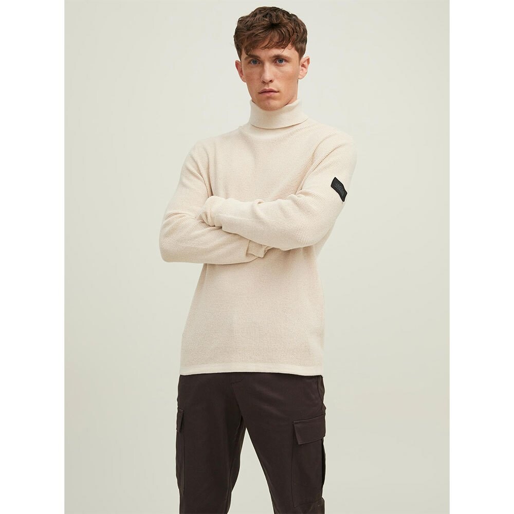 

Свитер Jack & Jones Classic Waffle Roll Neck, бежевый