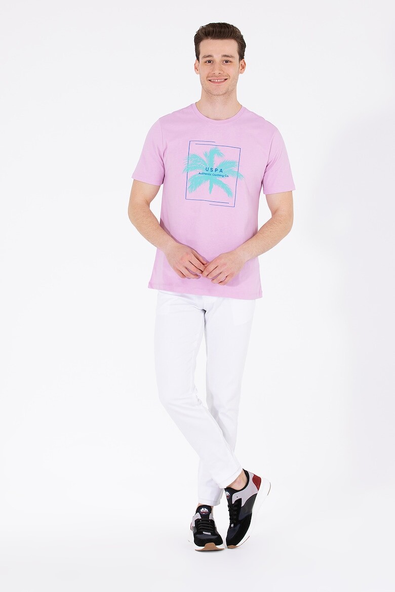 

Футболка с тропическим принтом U S Polo Assn , бирюзовый