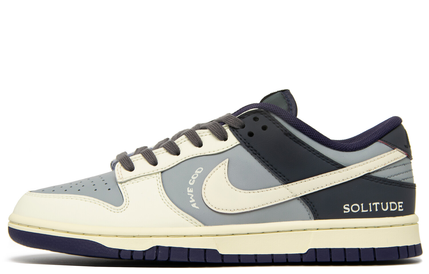 

Кроссовки Nike Dunk Skateboarding Shoes Men Low-top Black/grey/beige, черный/серый