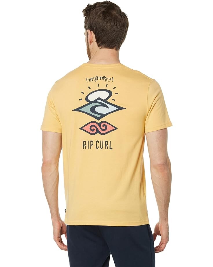 

Футболка Rip Curl Search Icon Short Sleeve Tee, цвет Washed Yellow