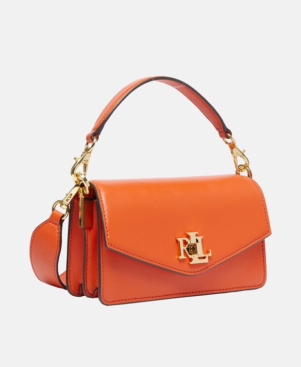 

Кожаная сумка-мессенджер Lauren Ralph Lauren, оранжевый