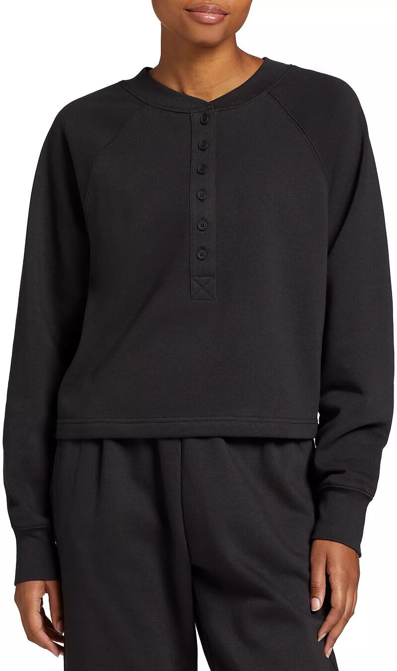 

Женский флисовый свитшот Meet & Greet Henley Dsg, черный