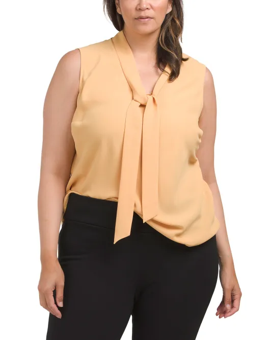 

Блузка из крепа с завязками спереди Kasper, цвет Gold