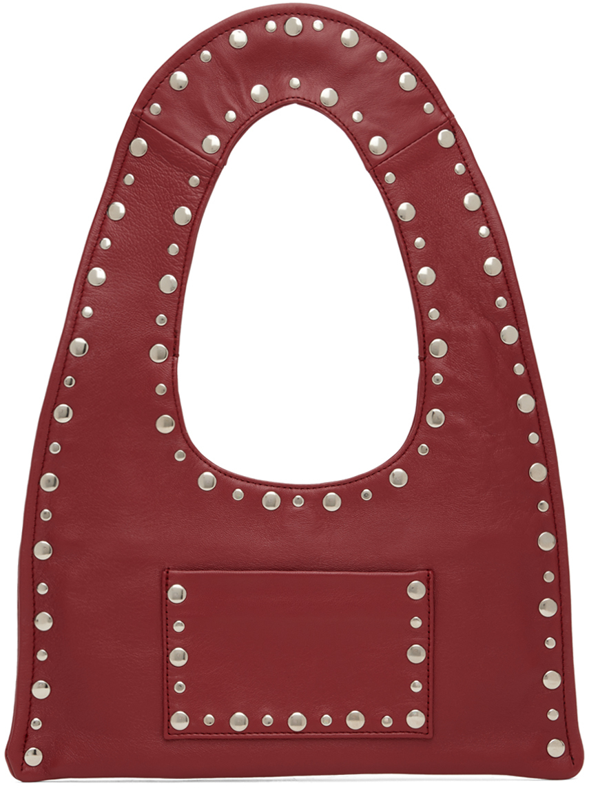 Темно-красная мини-сумка Franca Gimaguas сумка переноска для животных теремок через плечо 35х13х25см бордовая