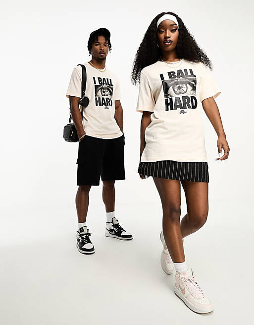 

Белая футболка унисекс Dri-Fit Nike Basketball I Ball Hard