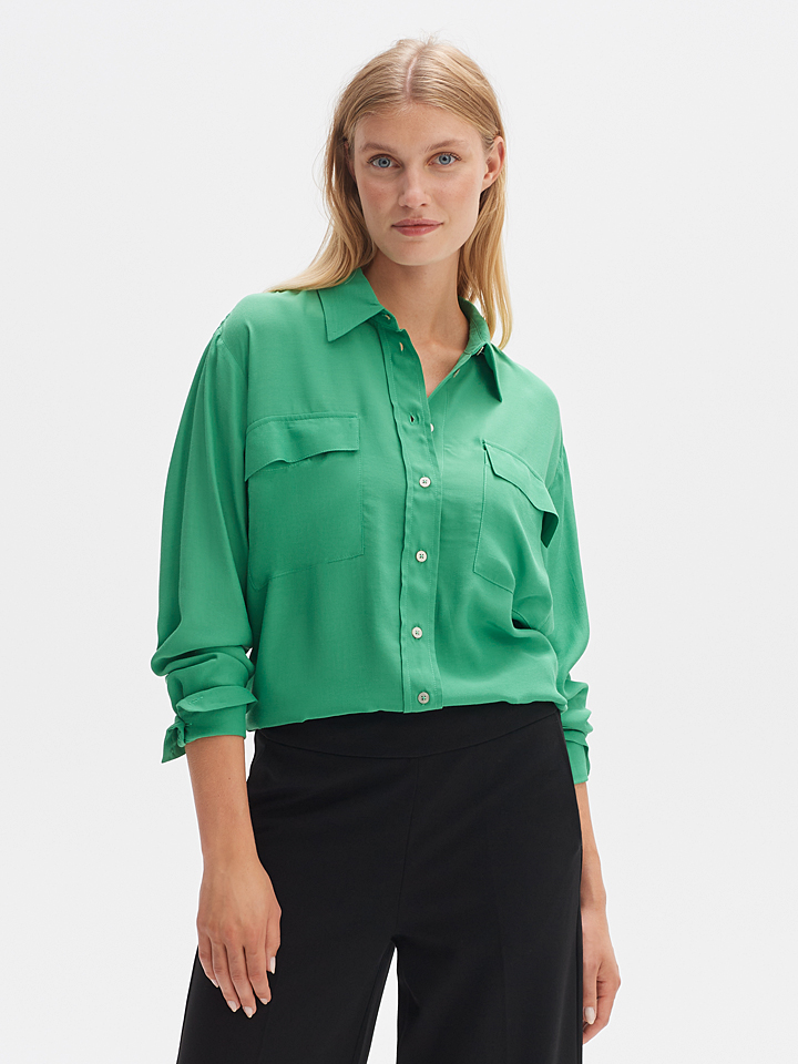 Блуза OPUS Folias, зеленый