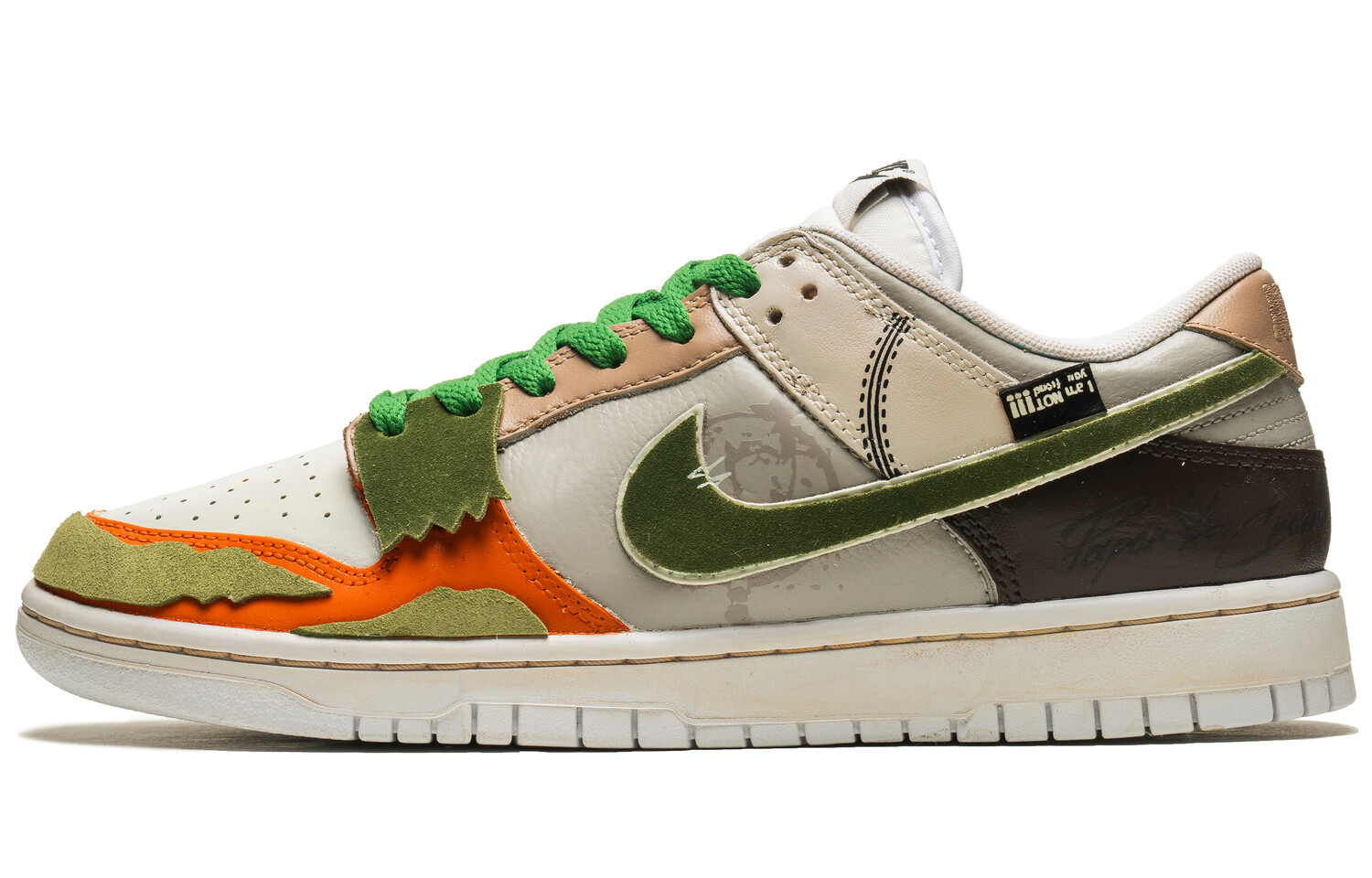 

Кроссовки Nike Dunk Skateboarding Shoes Men Low-top White, зеленый
