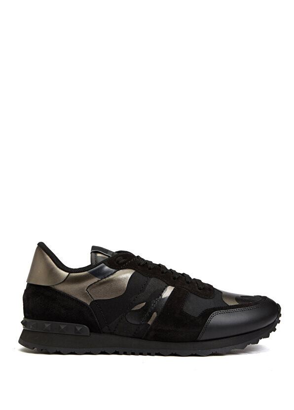 

Черные мужские кожаные кроссовки rockrunner Valentino Garavani