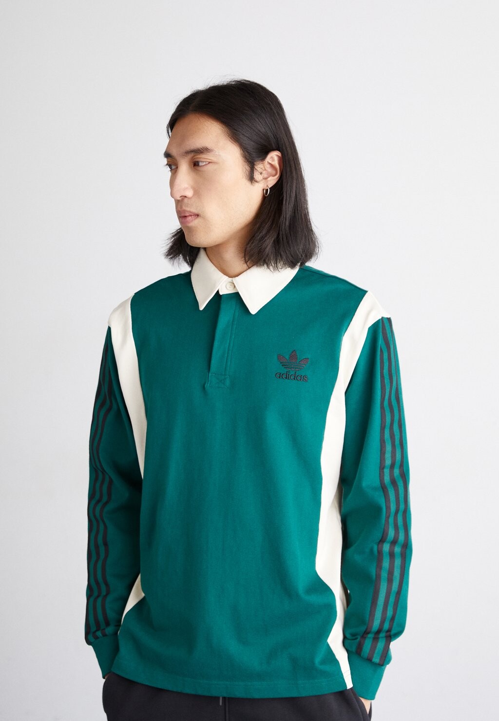 

Футболка с длинным рукавом Rugby adidas Originals, цвет collegiate green