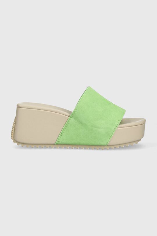 

Замшевые тапочки WEDGE BLOCK SANDAL SU CON Calvin Klein Jeans, зеленый