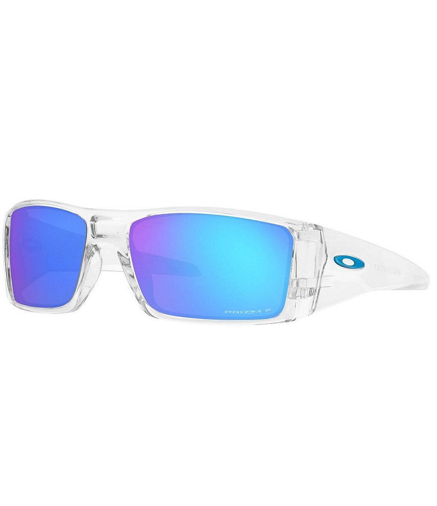 цена Мужские прозрачные поляризованные прямоугольные солнцезащитные очки Oakley Heliostat, мультиколор