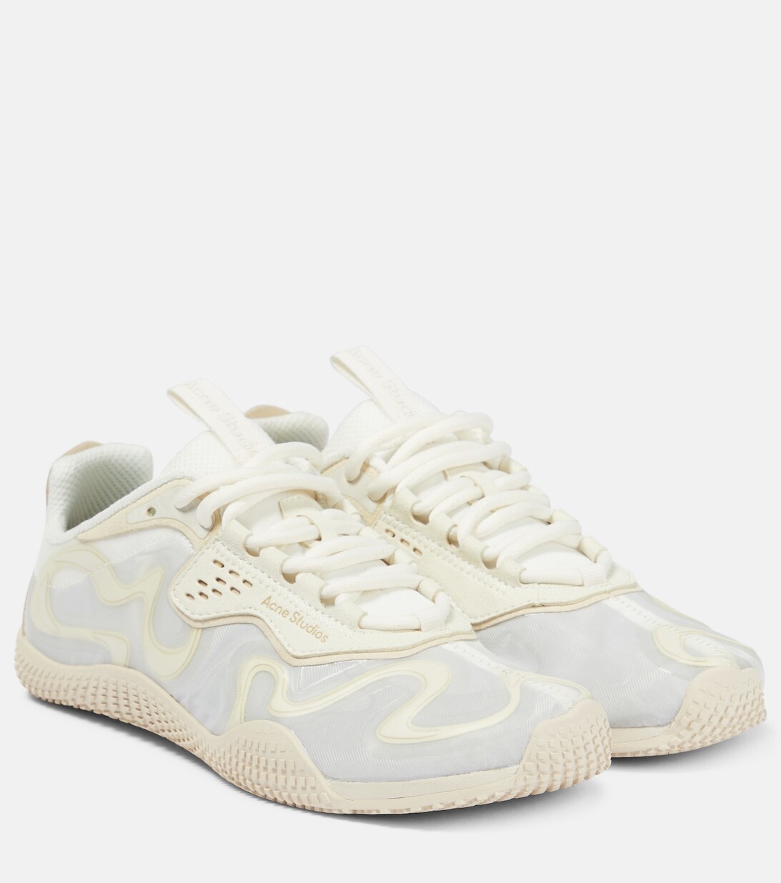 

Кроссовки с кожаной отделкой Acne Studios, белый