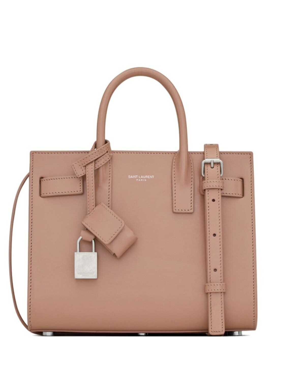 

Saint Laurent small Sac de Jour leather tote bag, розовый