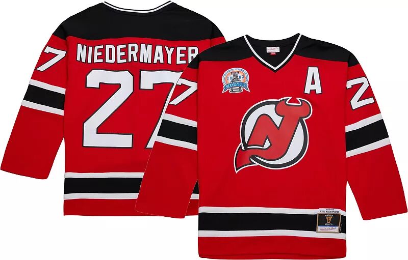 

Винтажная копия футболки Mitchell & Ness New Jersey Devils 2002 Скотта Нидермайера # 27