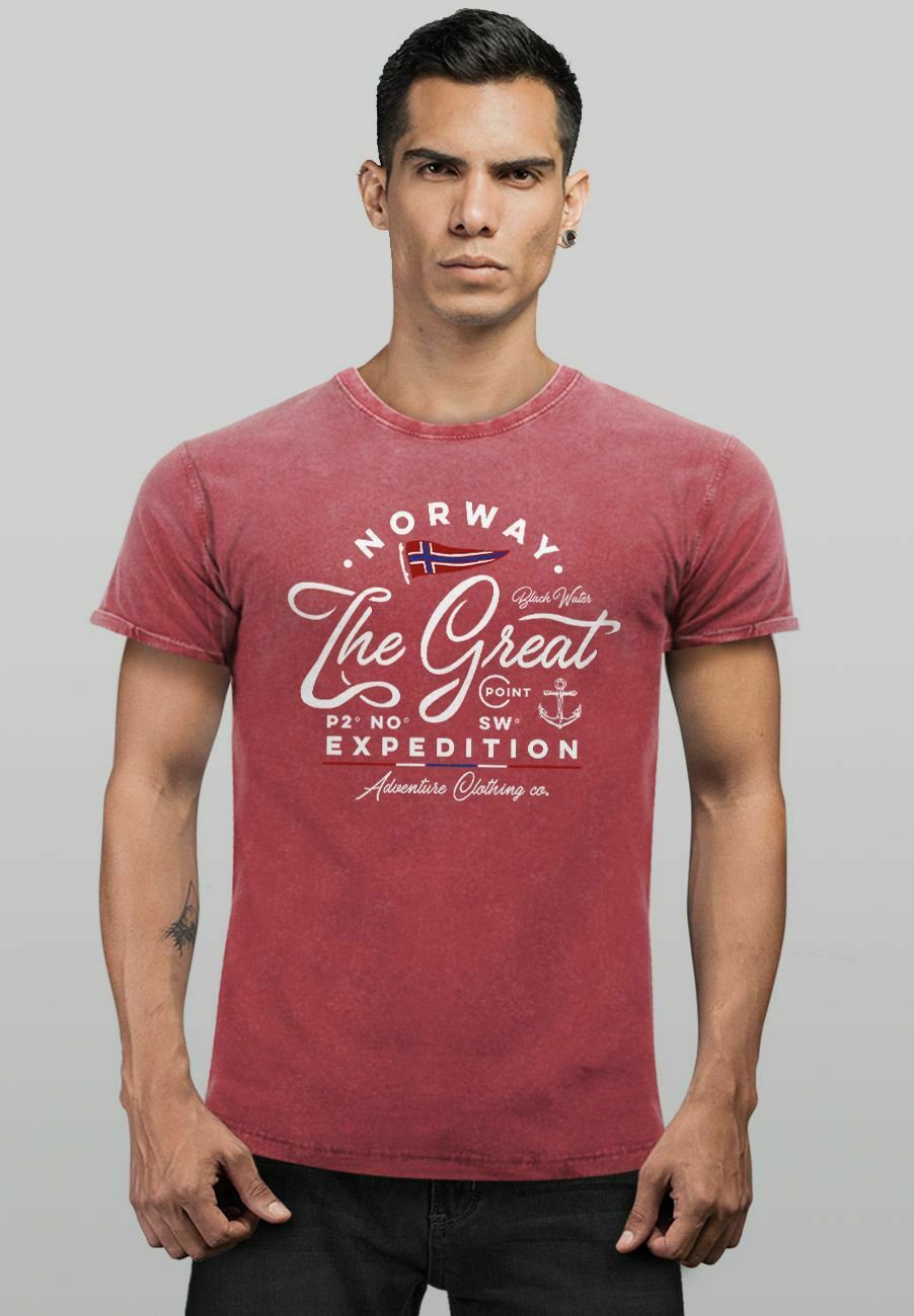 

Футболка с принтом VINTAGE NORWEGEN THE GREAT EXPEDITION OUTDOOR ADVEN Neverless, цвет rot