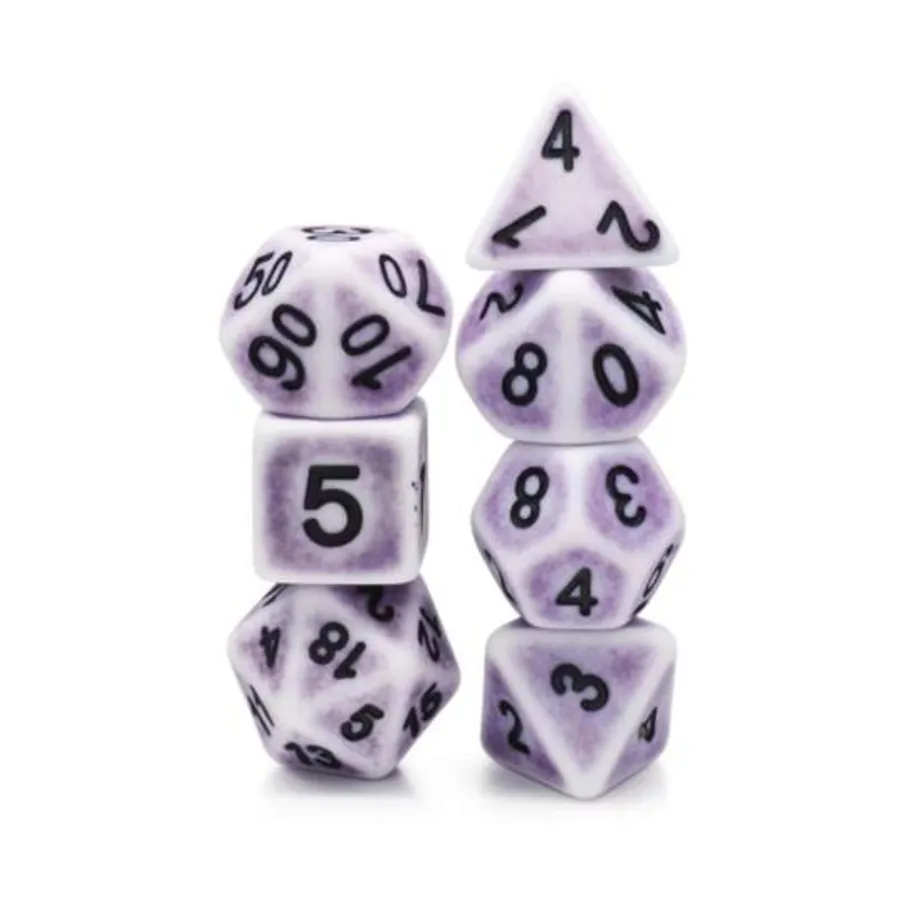 

Набор Poly — Древняя лаванда с черным (7), Dice Sets - Resin/Acrylic - Blue, Green, & Purple (Foam Brain Games)