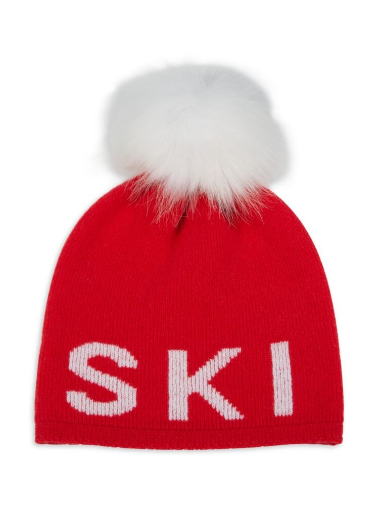 

Кашемировая шапка Faur Fur Pom Pom Saks Fifth Avenue, цвет Red White
