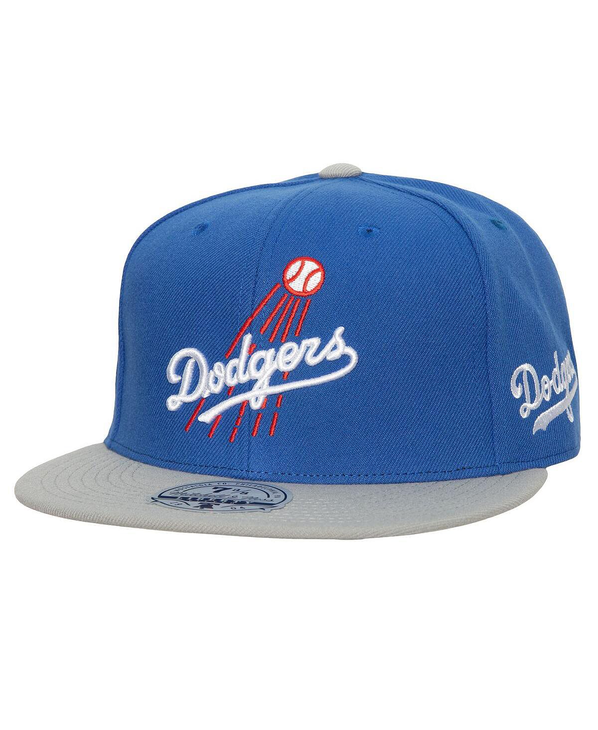 Мужская приталенная шляпа Los Angeles Dodgers Royal, серая Mitchell & Ness