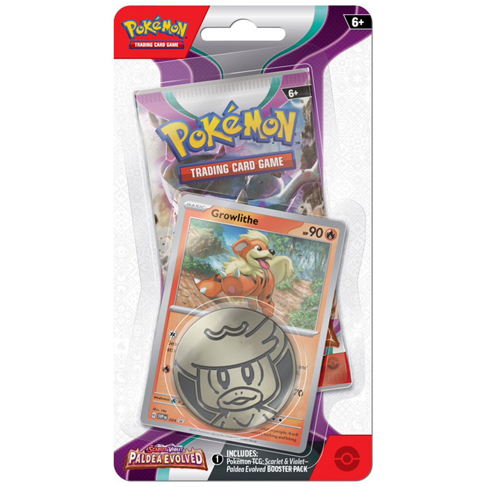 

Карточная игра The Pokemon Company Int'l Pokemon TCG: Scarlet & Violet: Paldea Evolved - Checklane Blister (Growlithe)