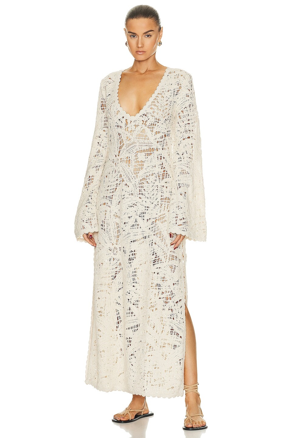 

Платье Hemant And Nandita Goa Maxi Kaftan, белый