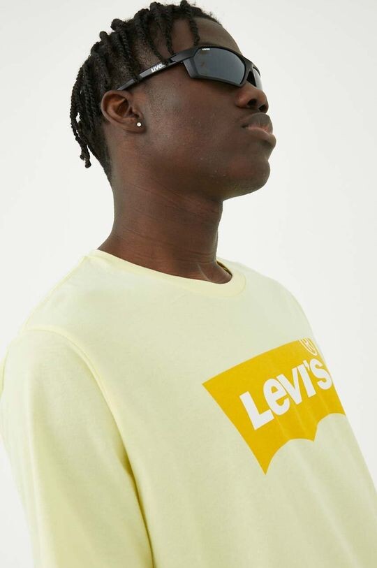 

Хлопковая футболка Levi's, желтый