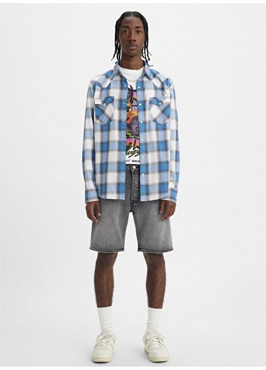 

Серые мужские джинсовые шорты Levis