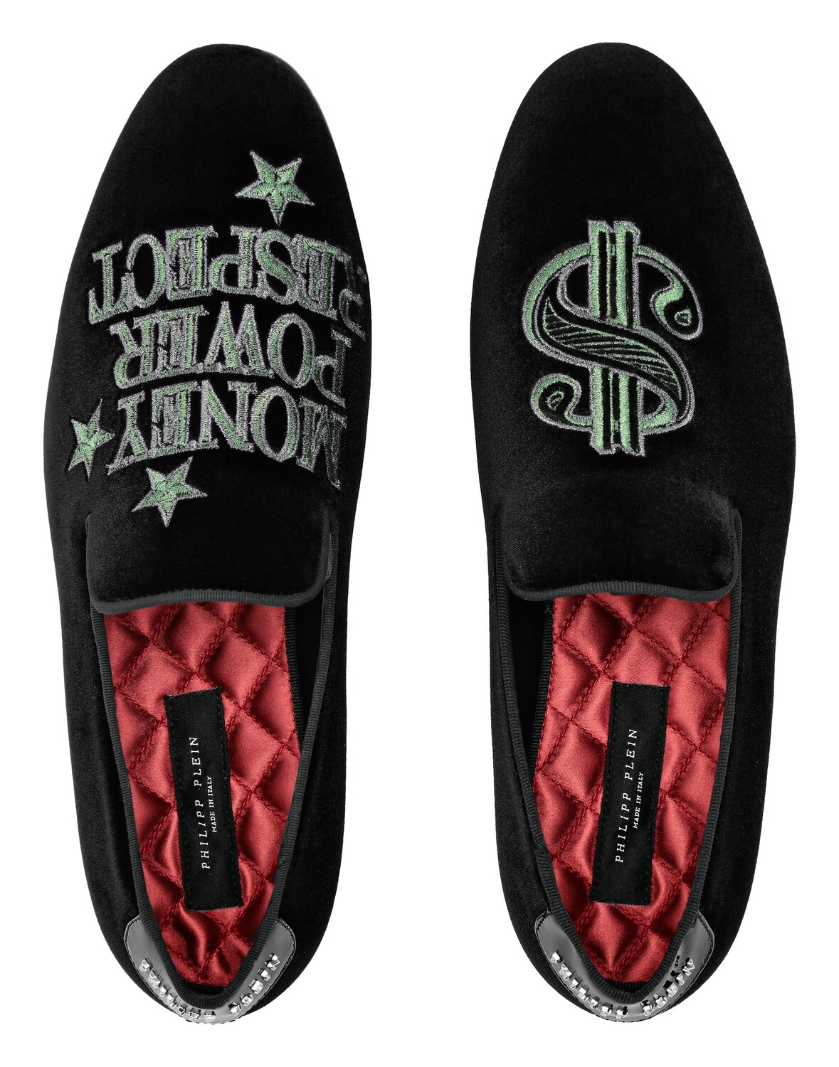 

Бархатные лоферы Деньги Philipp Plein, черный