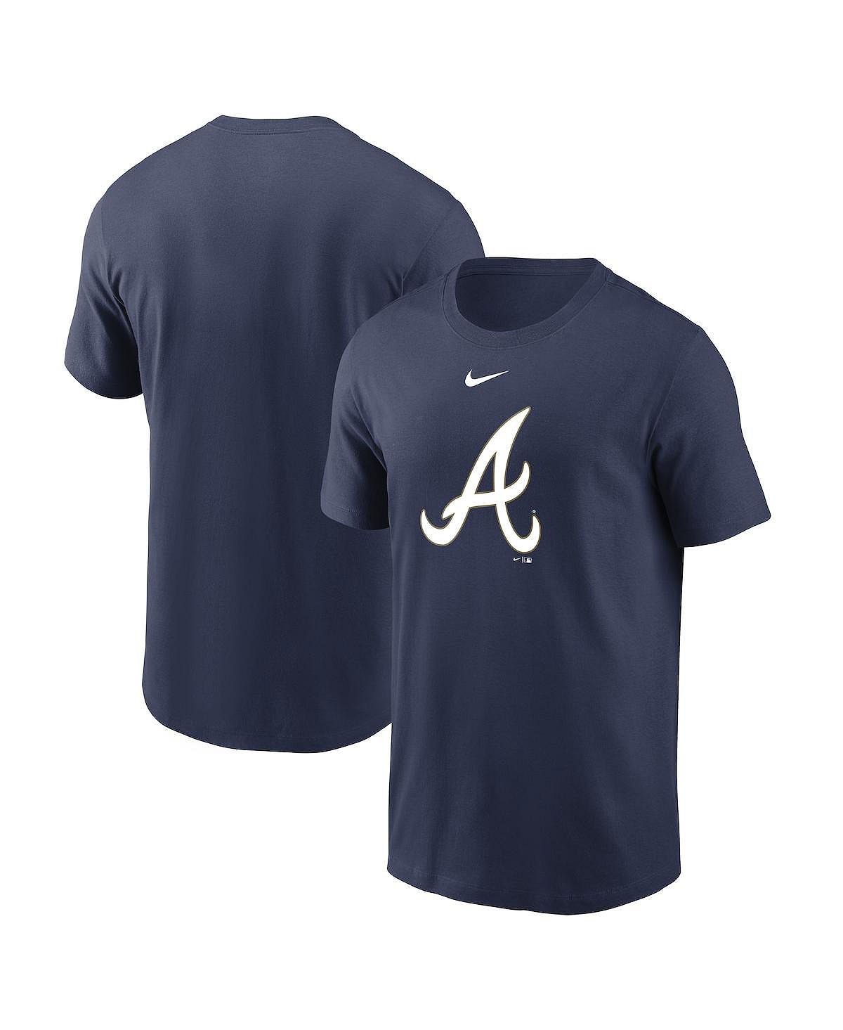 рубашка благоф атланта Мужская темно-синяя футболка с логотипом Atlanta Braves 2022 Gold Programme Nike