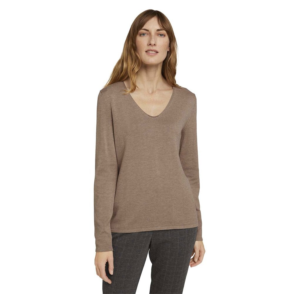 

Свитер Tom Tailor Basic V Neck, бежевый