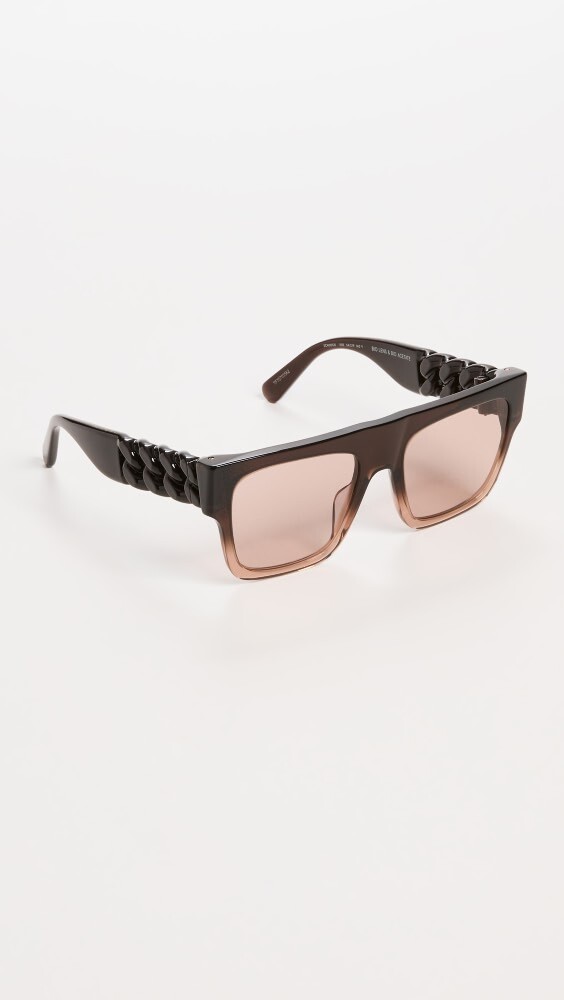 

Солнцезащитные очки Stella McCartney Flat Top, коричневый