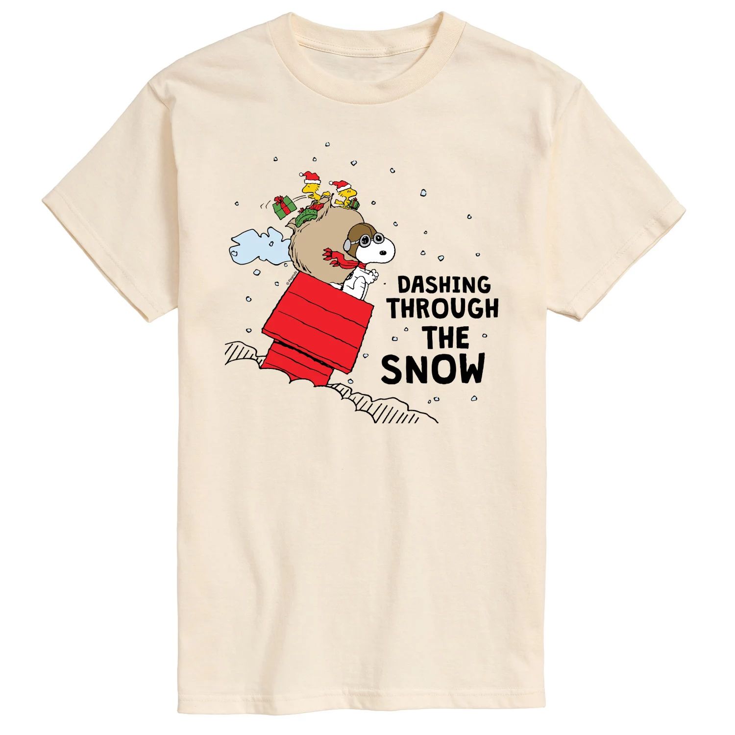 Мужская футболка Peanuts Dashing Through Snow Licensed Character
