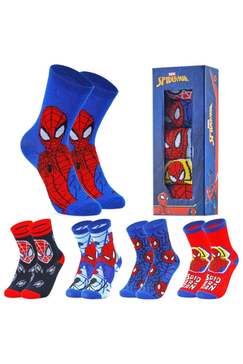 Носки «Человек-паук», 5 шт. Marvel, мультиколор носки нескользящие triol marvel человек паук размер s 6 5 х 2 5 х 0 1 см