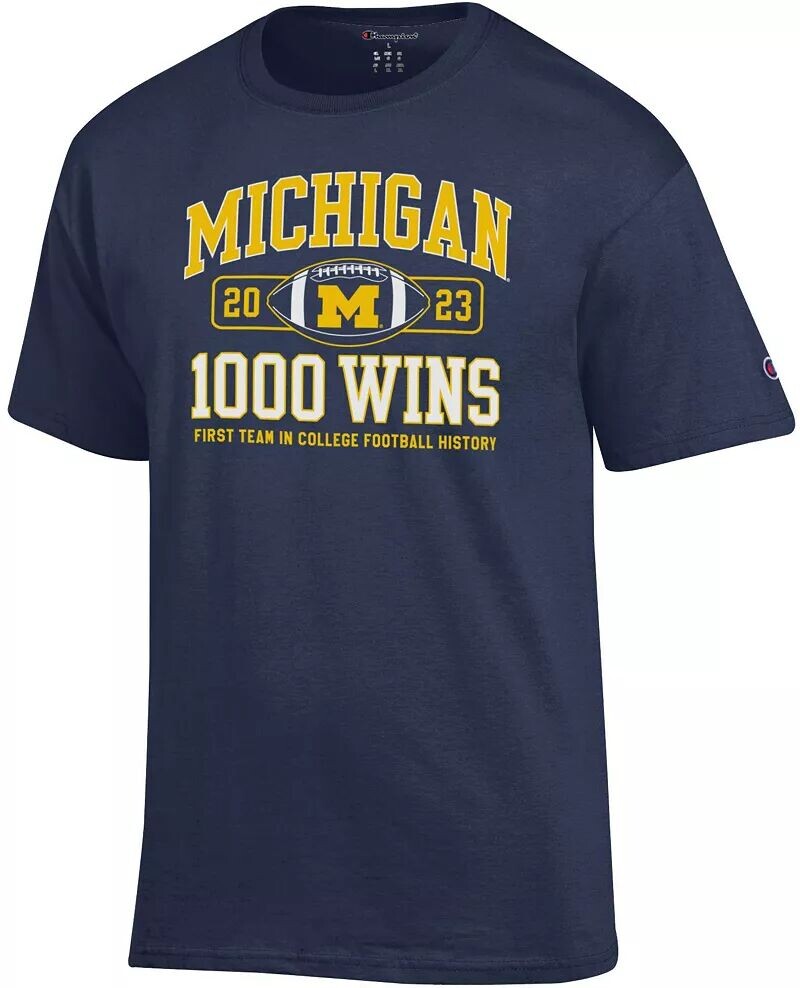 

Champion Мужская футболка Michigan Wolverines Navy First Team to 1000 Wins