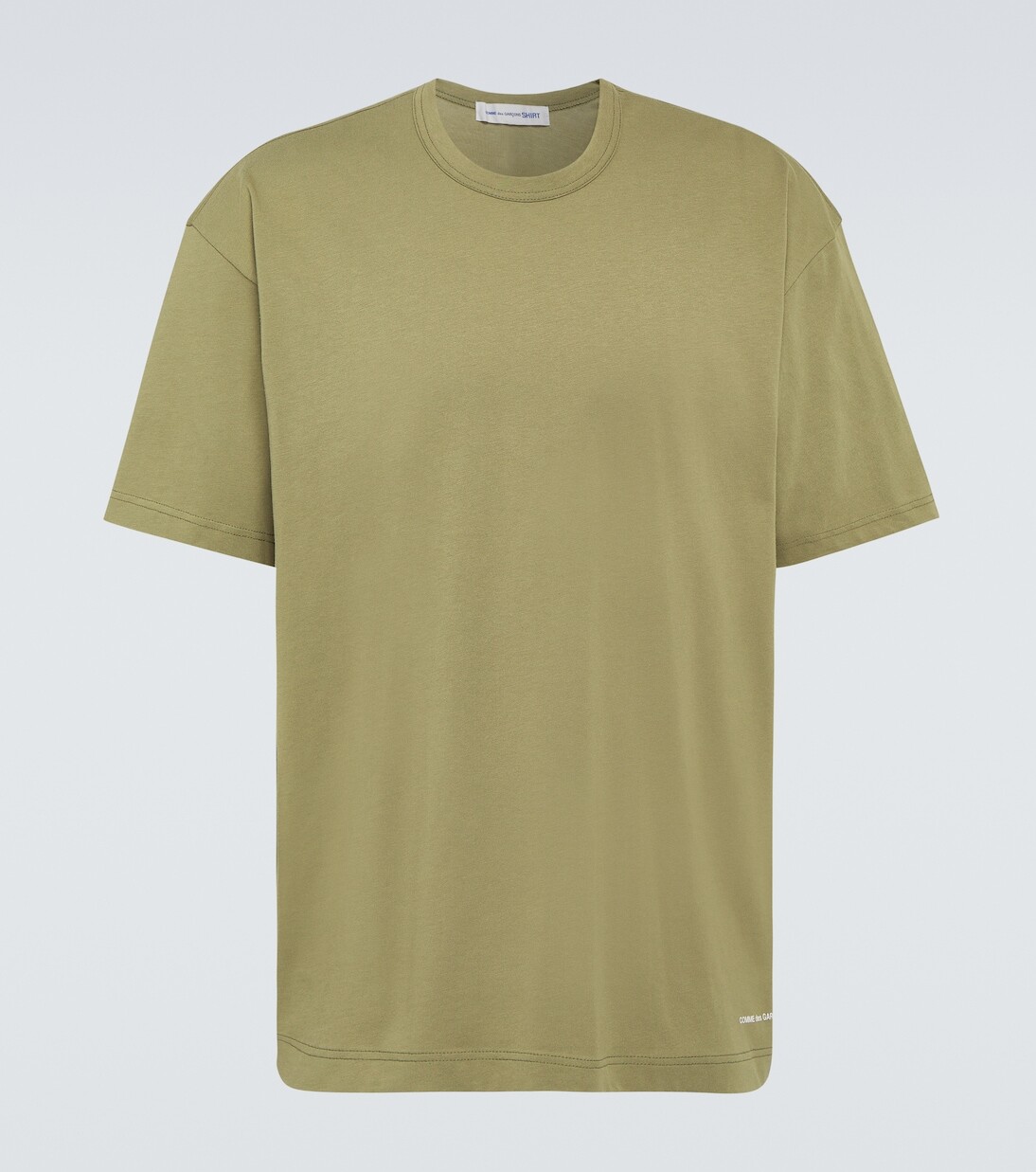 

Футболка из хлопкового джерси с логотипом Comme Des Garçons Shirt, зеленый