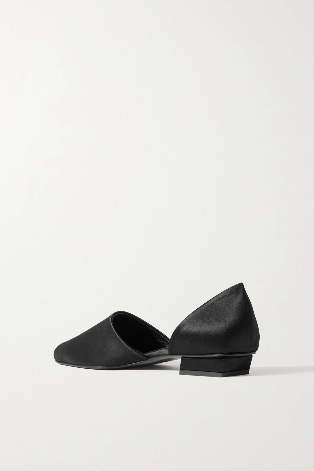 

TOTEME Атласные туфли Peep-Toe с острым носком, черный