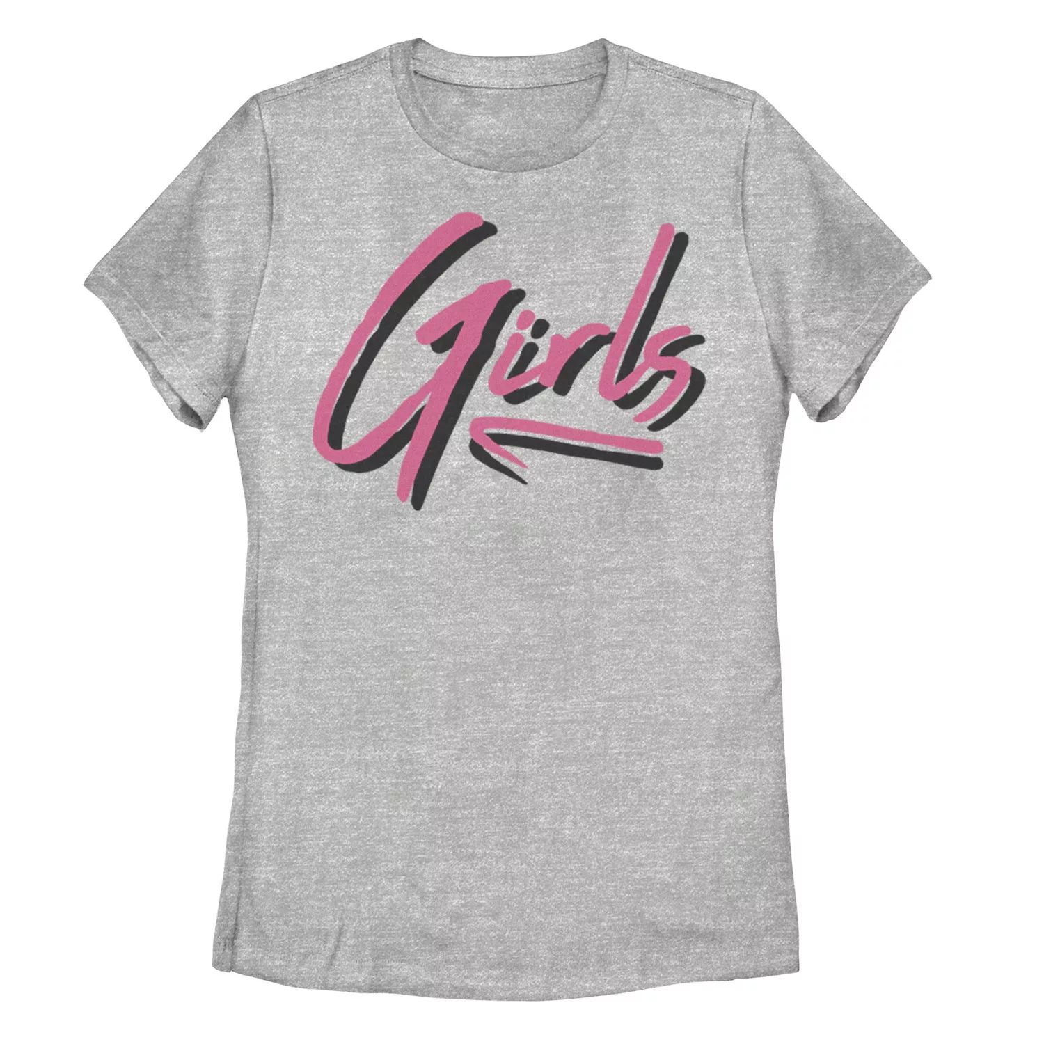 Розовая футболка с надписью Girls для юниоров в стиле ретро 46 шт стикеры в стиле ретро с надписью растения