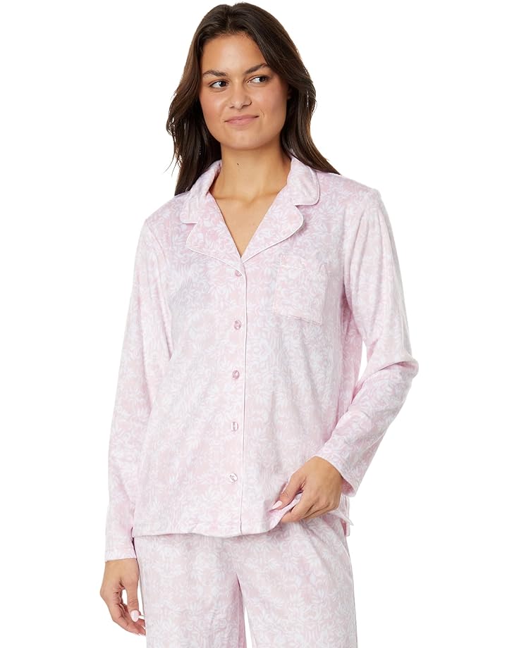 Пижамный комплект Karen Neuburger Novelties Long Sleeve Minky Fleece Girlfriend PJ Set with Socks, цвет Winter Brocade/Pink